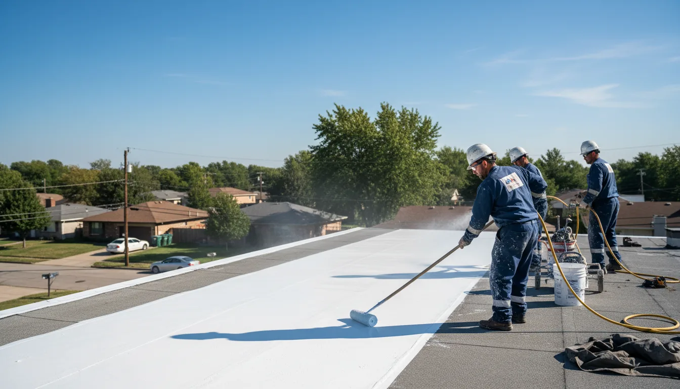 Commercial roof coating in Olton, TX near me